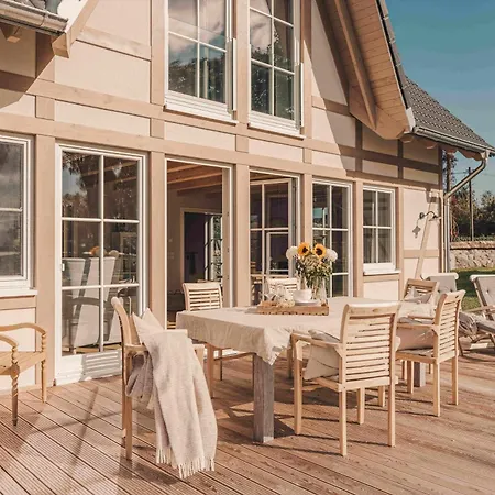 Feriehus Watermark Usedom - Premium Direkt Am Wasser Mit Eigener Badestelle -haus Welle Rankwitz